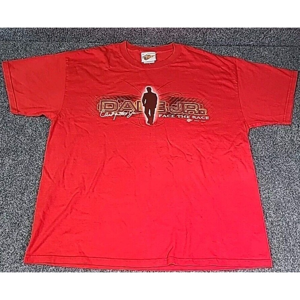 Vintage Dale Earnhardt Jr T Shirt XLarge Face The Race NASCAR Shirt XL